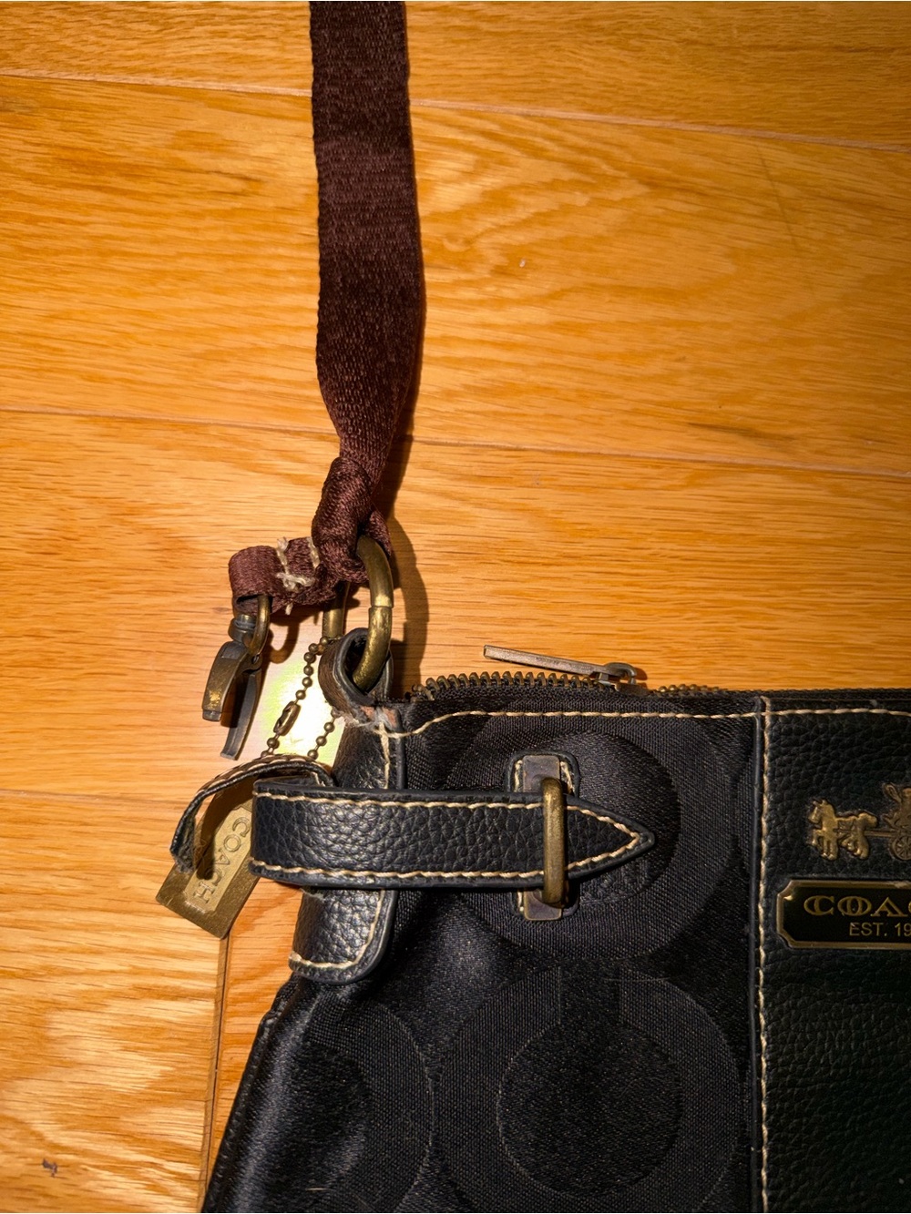 Coach Black Signature C Monogram Crossbody Bag - Picture 3 of 3